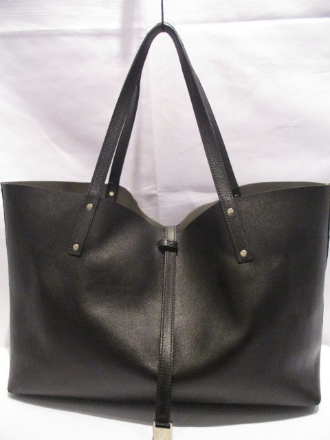 Tiffany & Co. Black Textured Reversible Leather Tote Bag TT2217