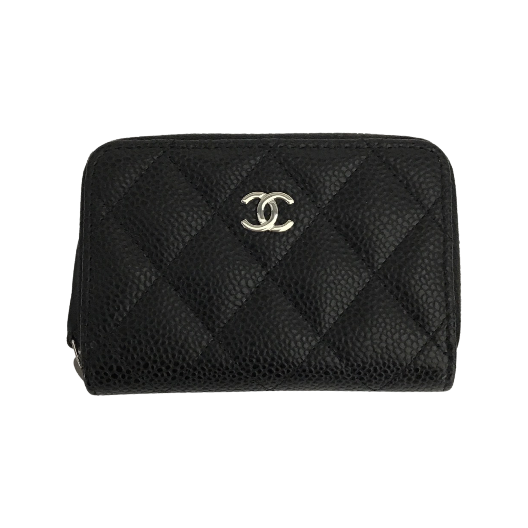 chanel zip card holder